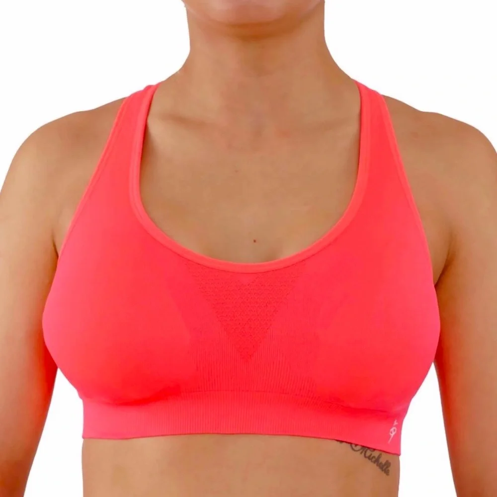 ❗️END OF YEAR SALE NWT Coral Red High Impact Sports Bra with Removable Cups S/M - Picture 4 of 10